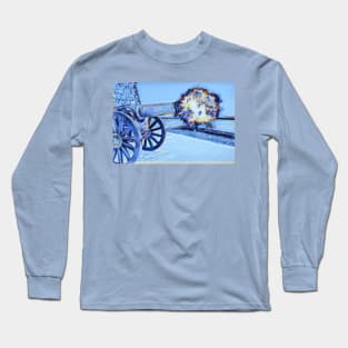 Cannon and explosion - snow effect Long Sleeve T-Shirt